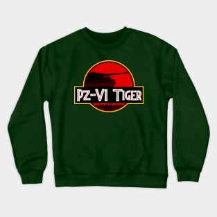 German Pz-VI Tiger tank in the style of dinosaurs Crewneck Sweatshirt